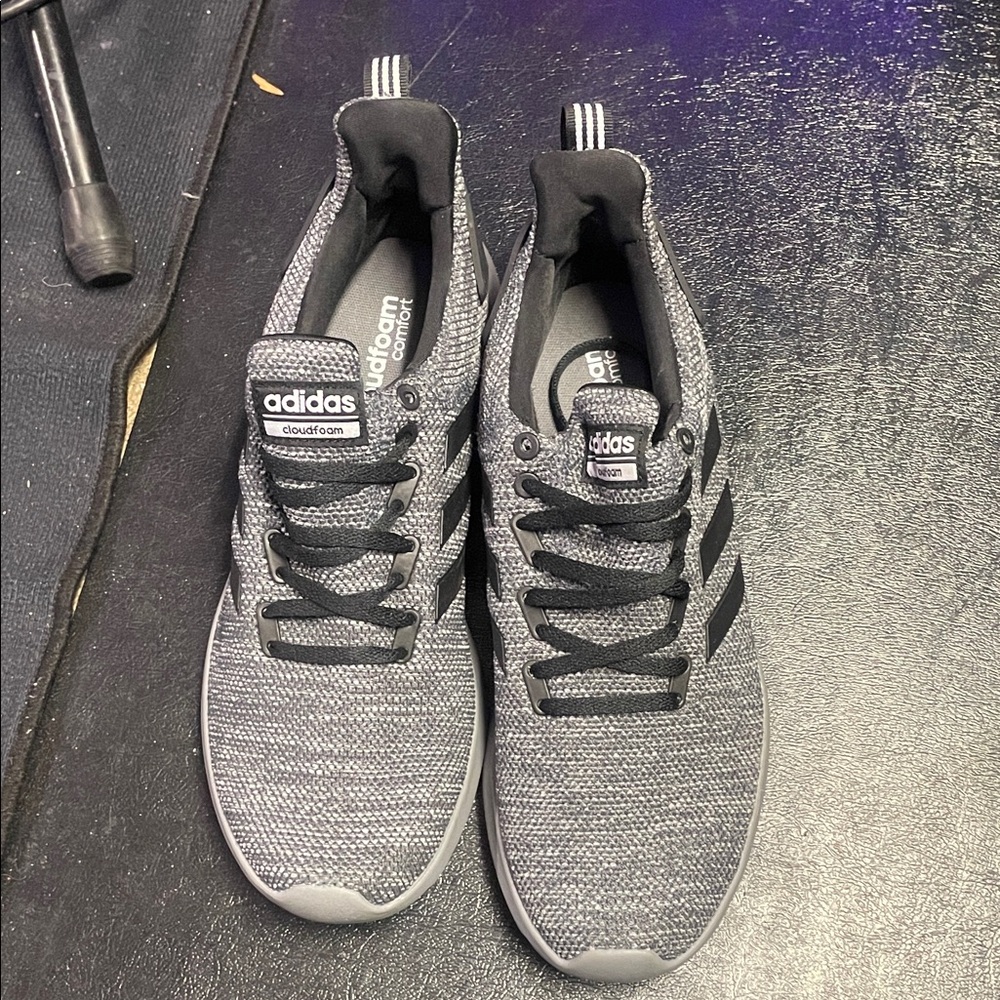 Adidas Men's Gray Cloudfoam Sneakers